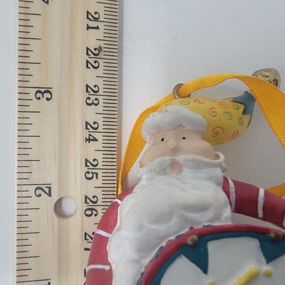 Avon Santa Tune Drum/Drummer Boy Vintage Christmas Ornament Hand Painted 1998 - Picture 9 of 9
